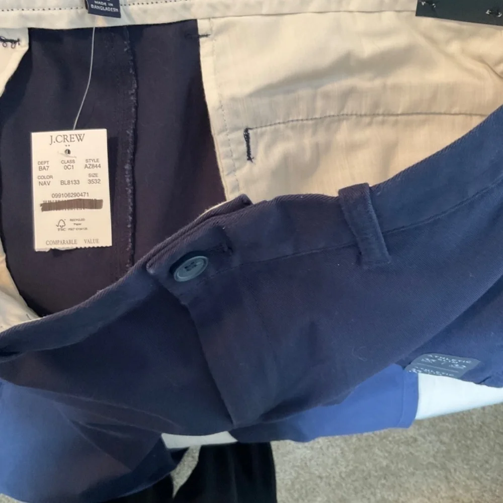 J. Crew Factory Mens Navy Slim Fit Athletic Chino Pants NWT
